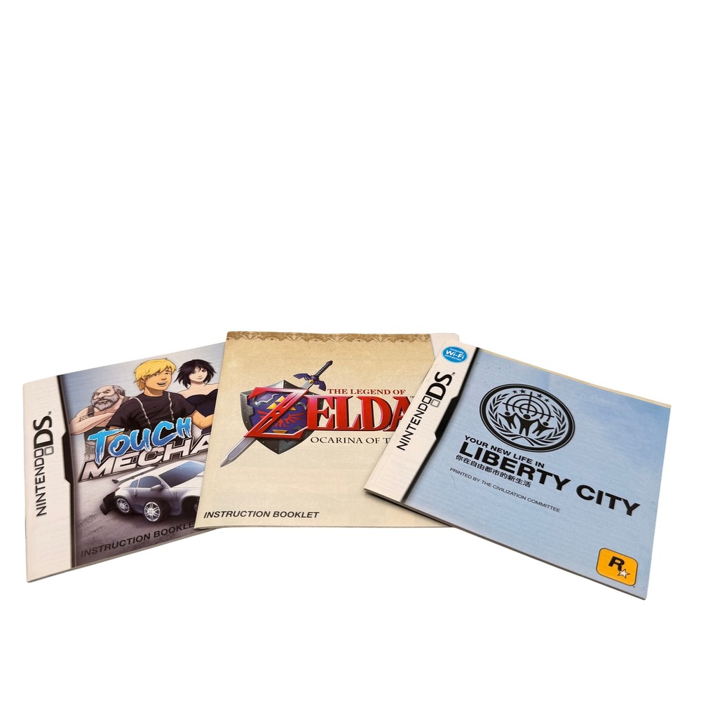 Nintendo DS 3DS Manual Lot Zelda Touch Mechanic GTA Manuals Y2K Instruction Book
